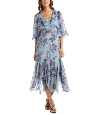 R & M Richards Floral-Print Dress & Jacket - Macy's