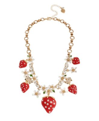 Betsey Johnson Strawberry Frontal Necklace Macy S   19044273 Fpx.tif