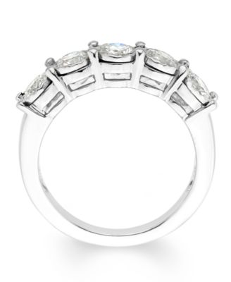 Diamond 5-Stone Band (1 ct. t.w.) in 14k White Gold