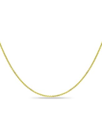 Box Link 20" Chain Necklace in 18k Gold-Plated Sterling Silver, Created for Macy's