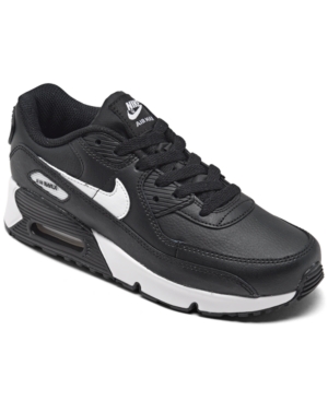 Nike Little Kids Air Max 90 Leather Running Sneakers from Finish Line