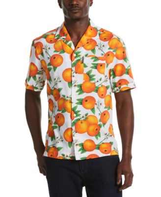 Original Penguin - Men's Tossed Oranges-Print Camp Shirt