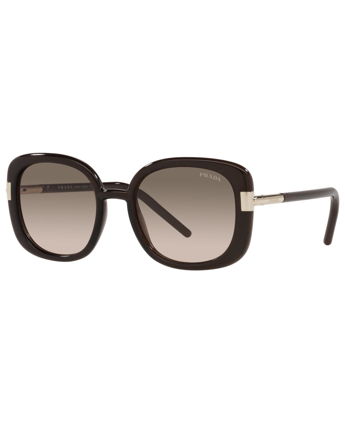 Prada Women's Sunglasses, Pr 04ws 53 In Dark Brown Crystal,brown Gradient Grey
