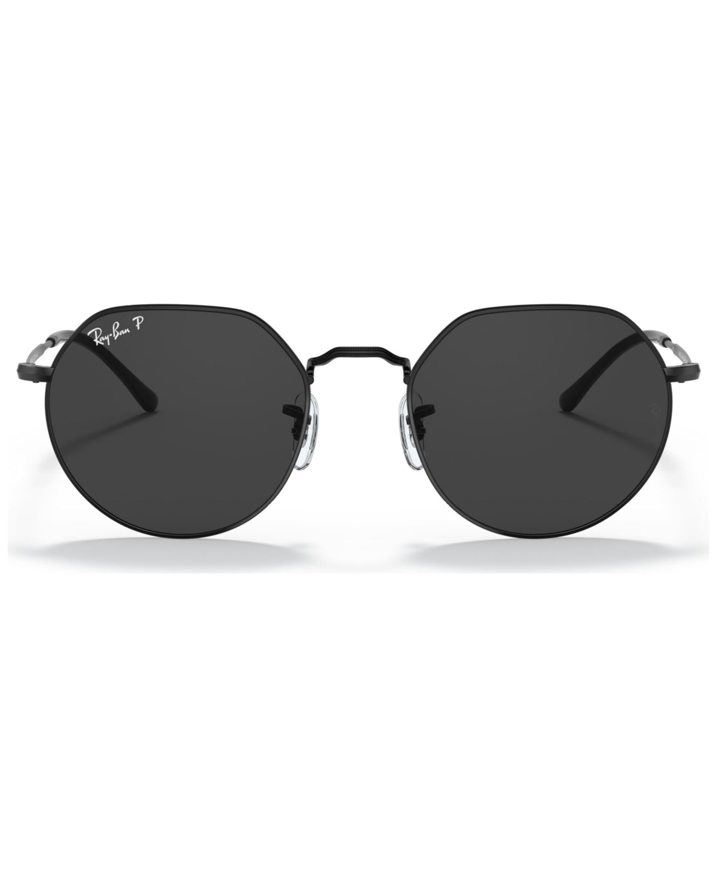 Солнцезащитные очки Ray-Ban Unisex Polarized Geometric Metal Sunglasses, RB3565 Jack, цвет: Чёрный — фото 1