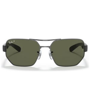 Shop Ray Ban Unisex Polarized Sunglasses, Rb3672 60 In Gunmetal