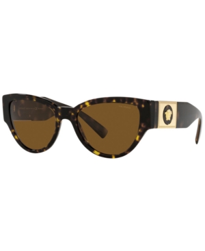 Versace Women's Polarized Sunglasses, Ve4398 55 In Havana/polar Brown