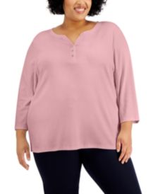 Pink Plus Size Tops for Women - Macy's