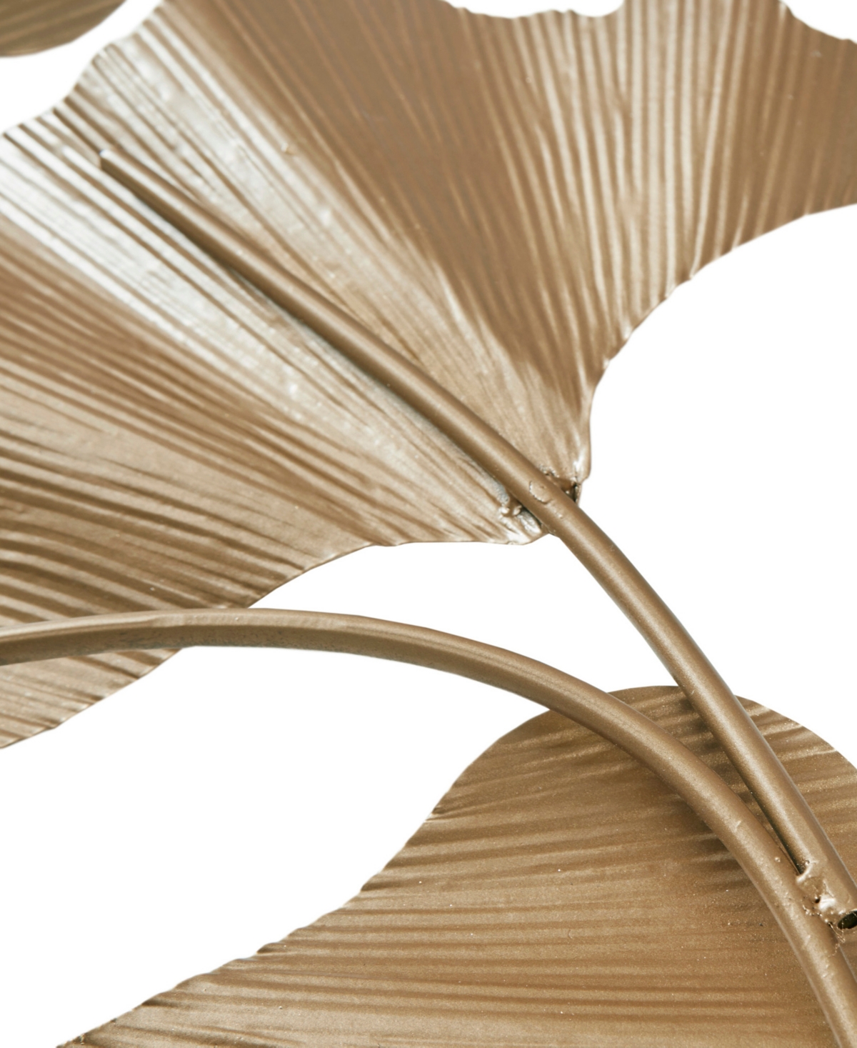 Martha Stewart Collection Faye Gold-Tone Foil Ginkgo Leaf Wall Art, - Gold-Tone