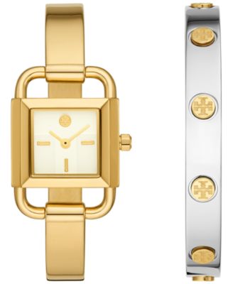 Photo 1 of Tory Burch Women's Phipps Gold-Tone Stainless Steel Bracelet Watch 22mm Gift Set