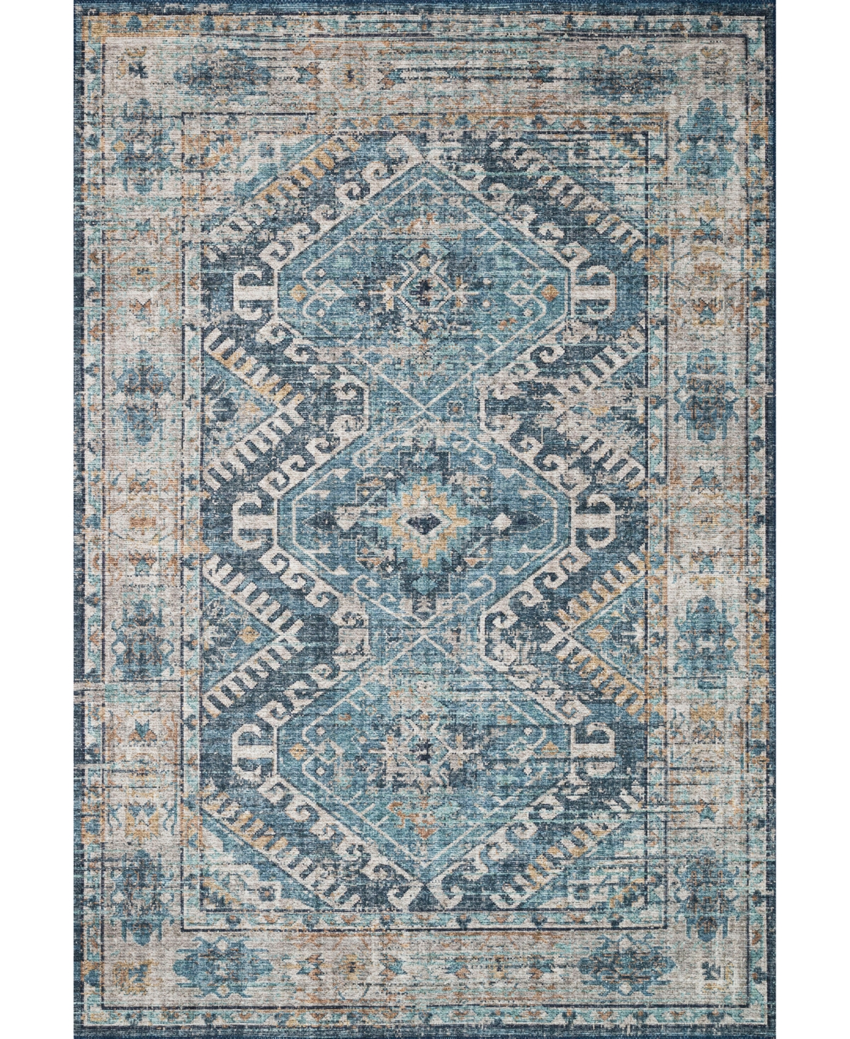 Loloi Ii Skye Sky-03 7'6in x 9'6in Area Rug - Denim