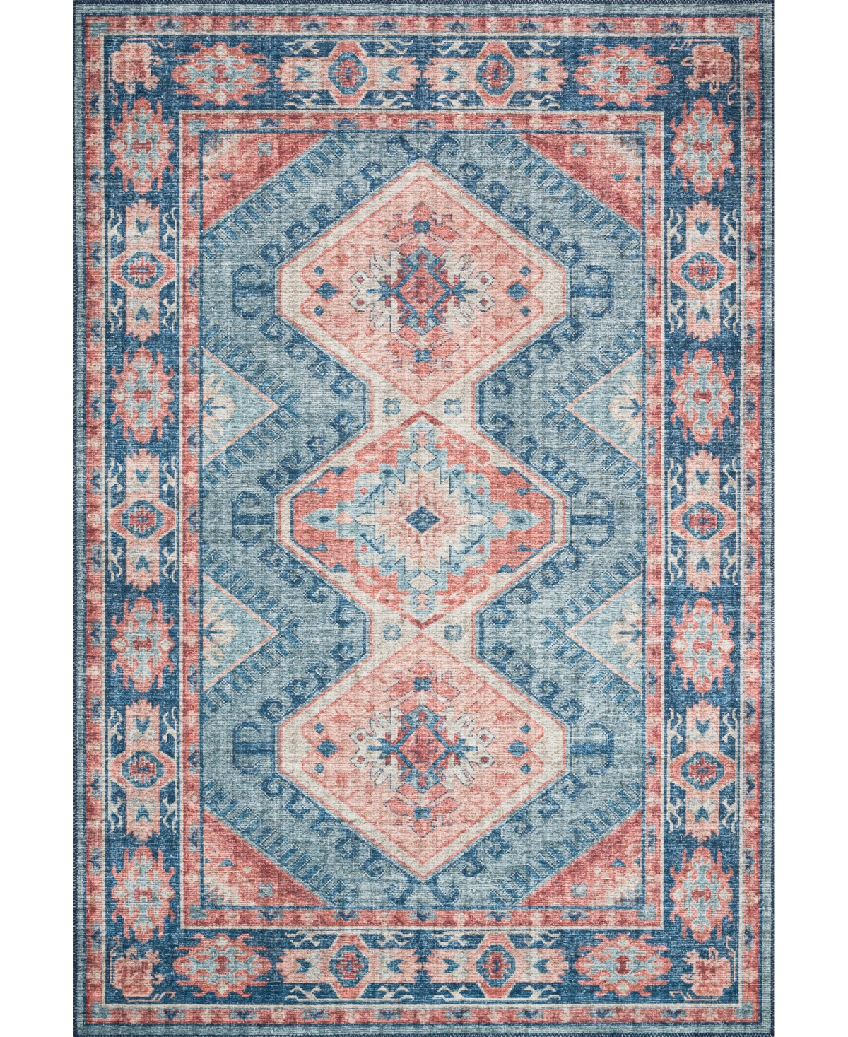 Loloi Ii Skye Sky-03 7'6in x 9'6in Area Rug - Turquoise