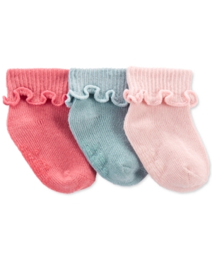 Carter's Baby Girls 3-Pack Foldover Booties