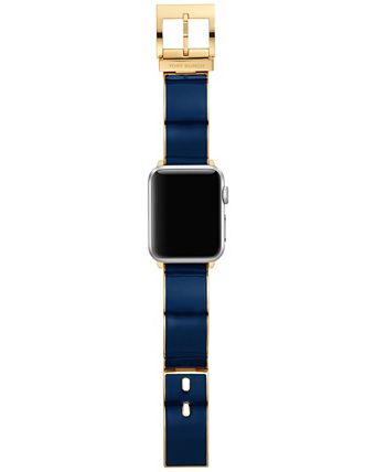 Tory Burch - Women's Interchangeable Blue & Gold-Tone Stainless Steel Band for Apple Watch, 38mm/40mm