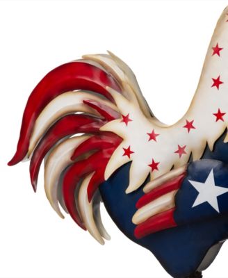 Patriotic Rooster Porch Decor