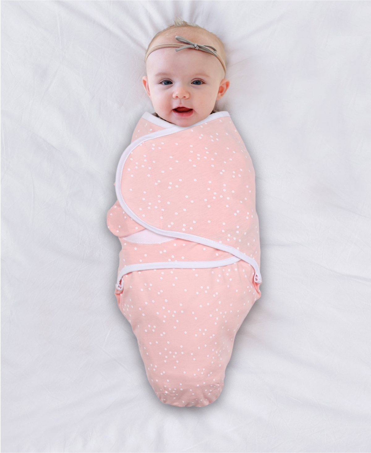 The Peanutshell Newborn Swaddles for Baby Girls, 3 Pack Set, Pink Floral Stars