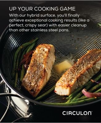 SteelShield C-Series Tri-Ply Clad Nonstick Saute Pan with Lid and Helper Handle, 5-Quart, Silver