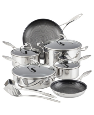 Circulon Steelshield C-series Tri-ply Clad Nonstick Cookware Plus Utensils In Silver