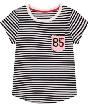 Tommy Hilfiger Big Girls Sequin Pocket Tee