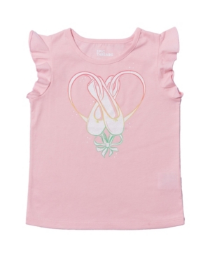 Toddler Girls Ruffle Sleeve Graphic Tee
