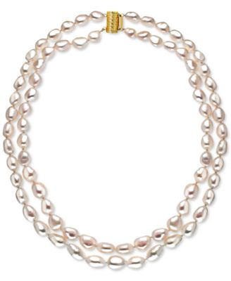 macy's double strand pearl necklace