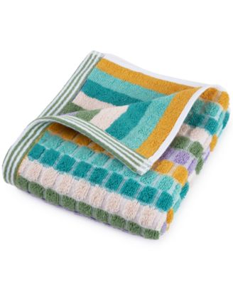 Martex - Curacao Kokomo Cotton Tile Stripe Jacquard 16" x 28" Hand Towel