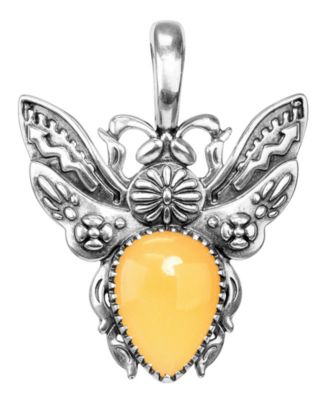 Macy's - Yellow Jasper Bumble Bee Pendant Enhancer in Sterling Silver