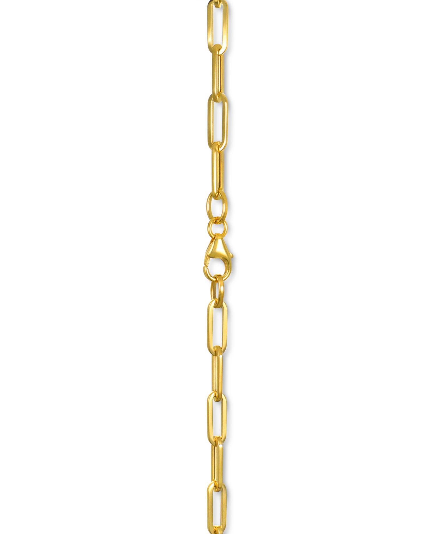 Paperclip Link Chain Necklaces in 14k Gold