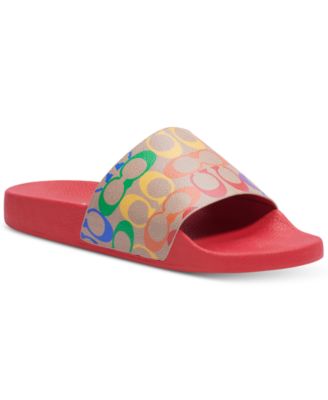 coach rainbow slide sandals