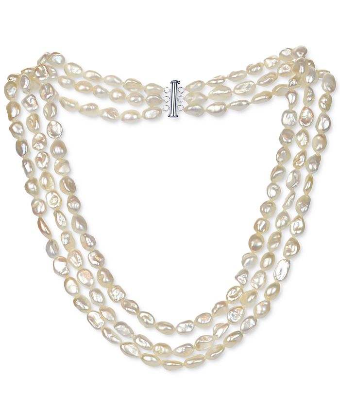Macy's pearl necklace top