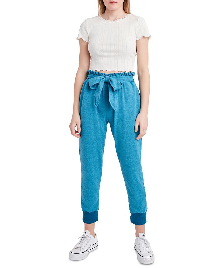 paperbag waist jogger pants