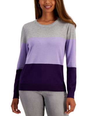 Karen Scott Colorblocked Sweater, Created for Macy's NEW MARKDOWN