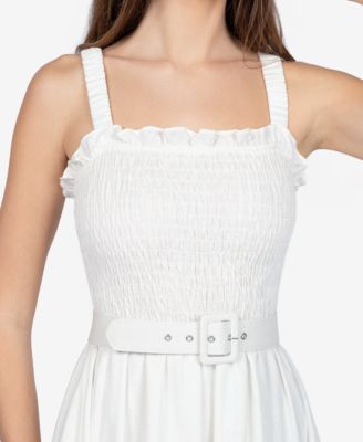 Robe B. Darlin Junior Taille 11/12 (fille) - Ceinturée, Bas En Cuir Noir Et Blanc - NEUF Sans étiquette