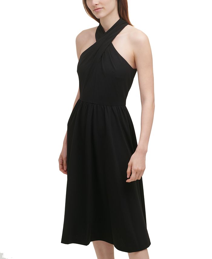 Calvin Klein Halter Fit & Flare Dress Macy's