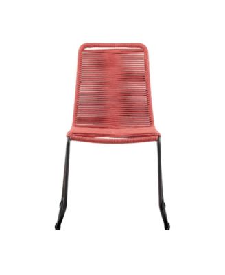 Shasta Outdoor Metal and Rope Stackable Dining Chair, Set of 2