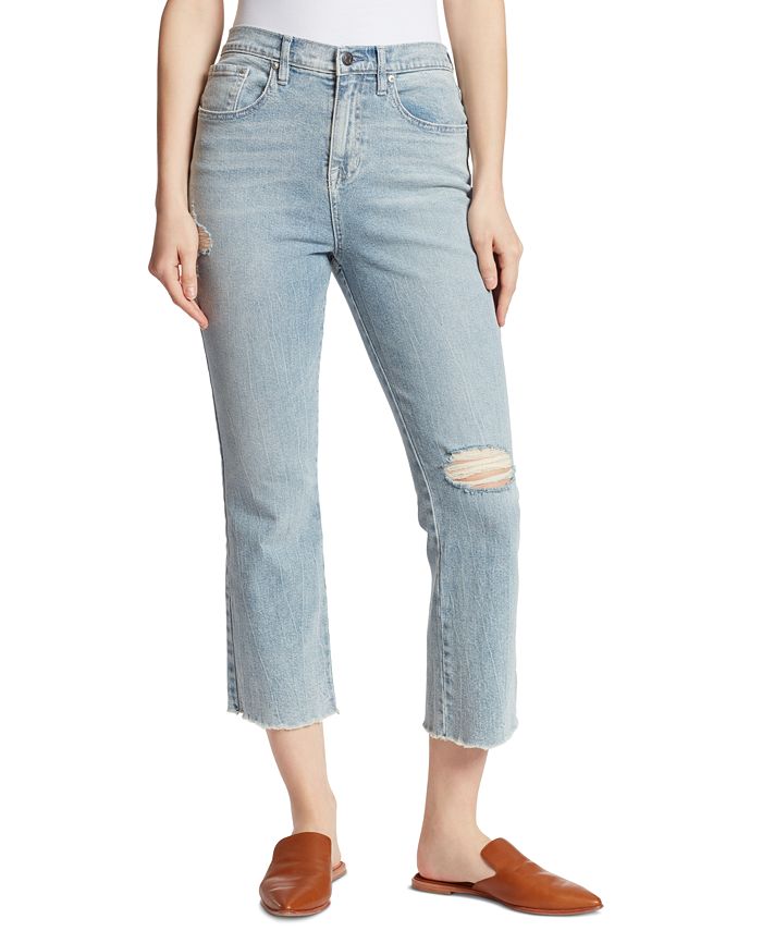 Ella Moss High-Waist Cropped Flare Jeans - Macy's
