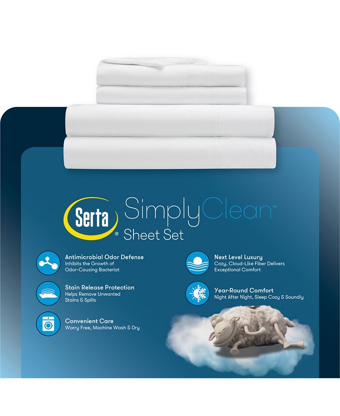 Serta Simply Clean Sheet Set, Twin XLong & Reviews Sheets