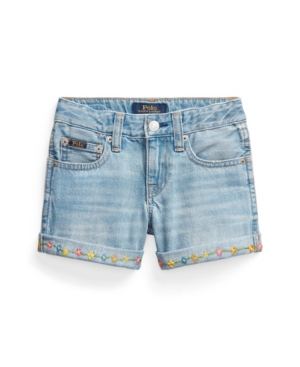 Floral Cotton Denim Short