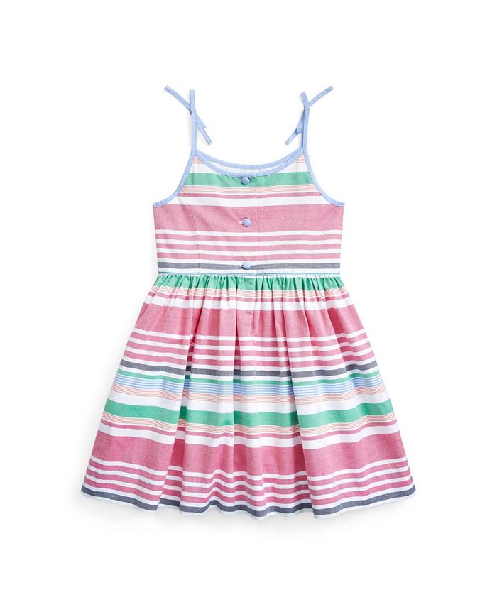 Polo Ralph Lauren Little Girls Striped Oxford Dress - Macy's