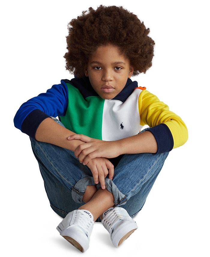 Polo Ralph Lauren Big Boys Color Blocked Fleece Hoodie Macy's