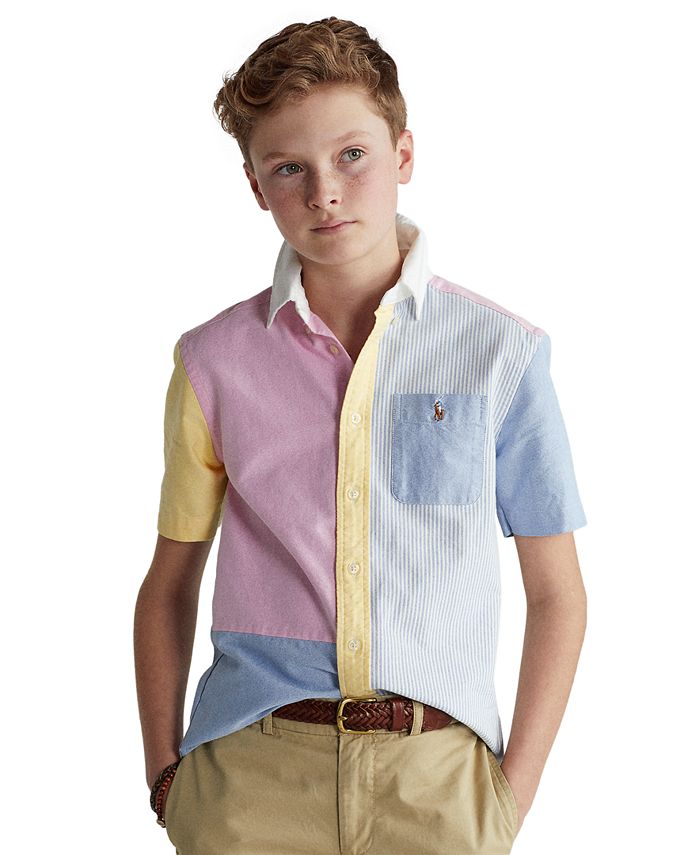 Polo Ralph Lauren Big Boys Striped Cotton Oxford Fun Shirt Macy s