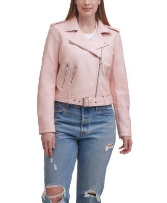 pink moto jacket