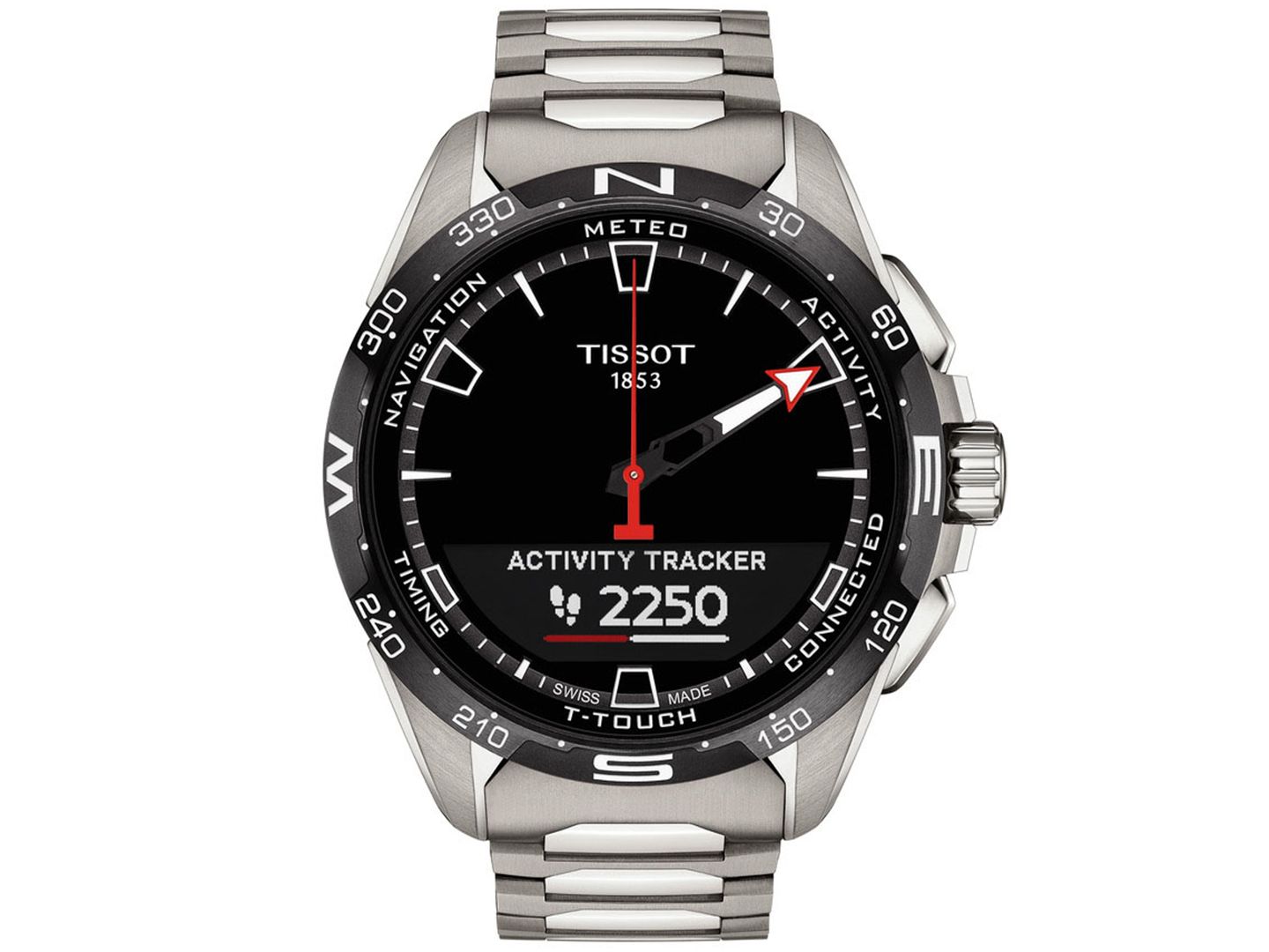 Мужские часы Tissot Swiss T-Touch Connect Solar Titanium Bracelet Smart Watch 48mm — фото 10