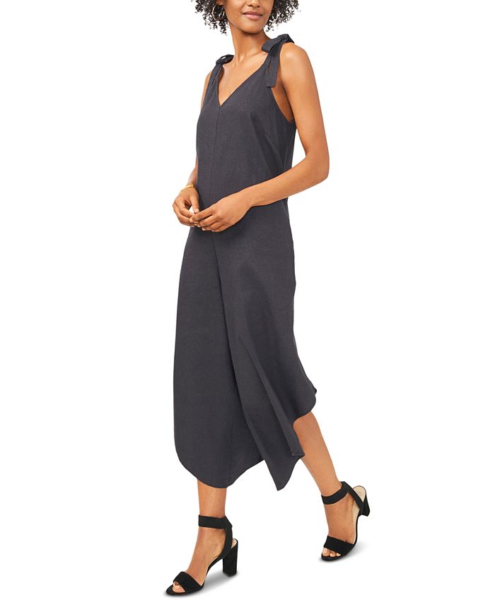 Msk Womens Just Hanging Cropped Jumpsuit Black Size Medium main image 0