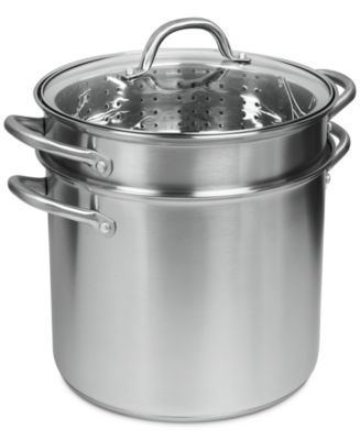 Sedona Stainless Steel 4-Qt. Multi Cooker with Glass Lid & Steam Tray -  Macy's