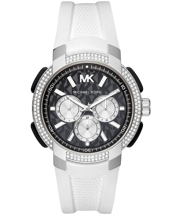 Michael kors silicone best sale watch white