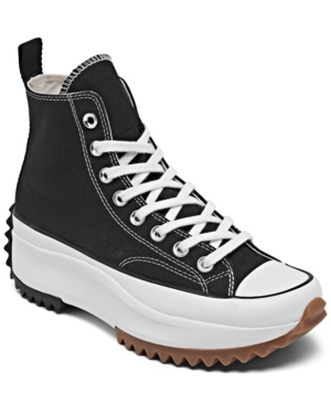 Converse Black Run Star Hike High Top Sneakers In Black, White, Gum