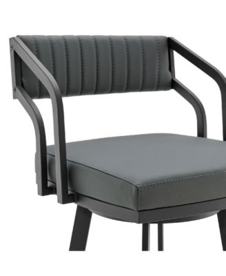 Scranton Swivel Modern Metal and Faux Leather Bar and Counter Stool