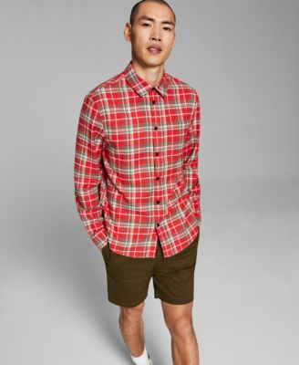 And Now This - Men's Regular-Fit Plaid Flannel Shirt