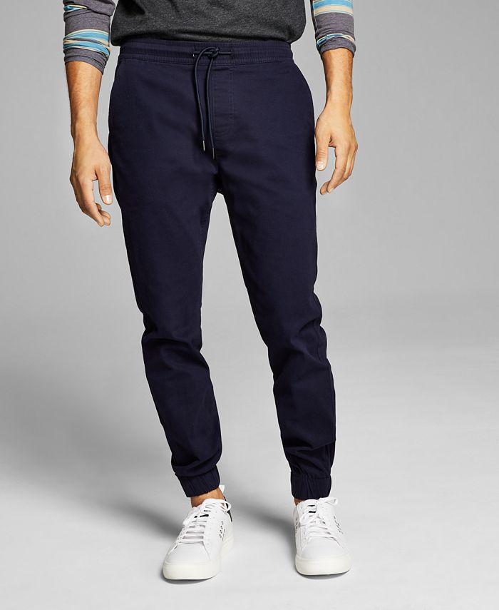 brushed jersey cotton blend jogger pants