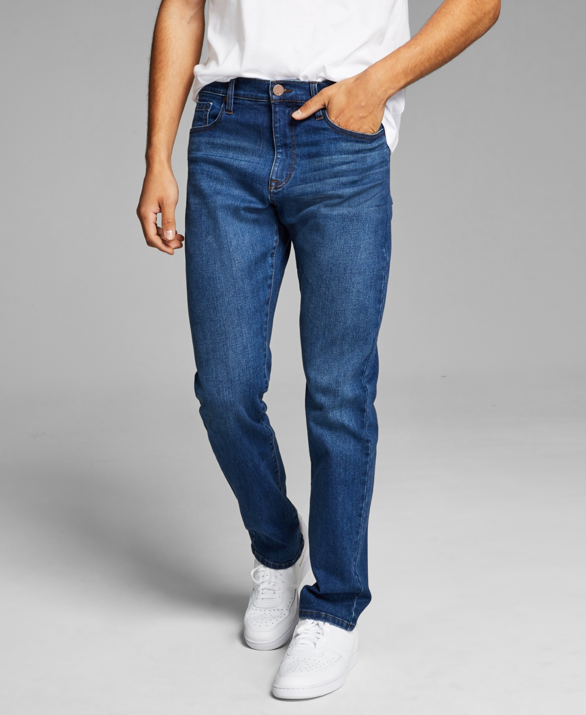 Men's Slim-Fit Stretch Jeans - Super Light Blue Wash
